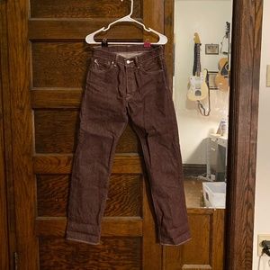 Maroon Levi's 501 jeans